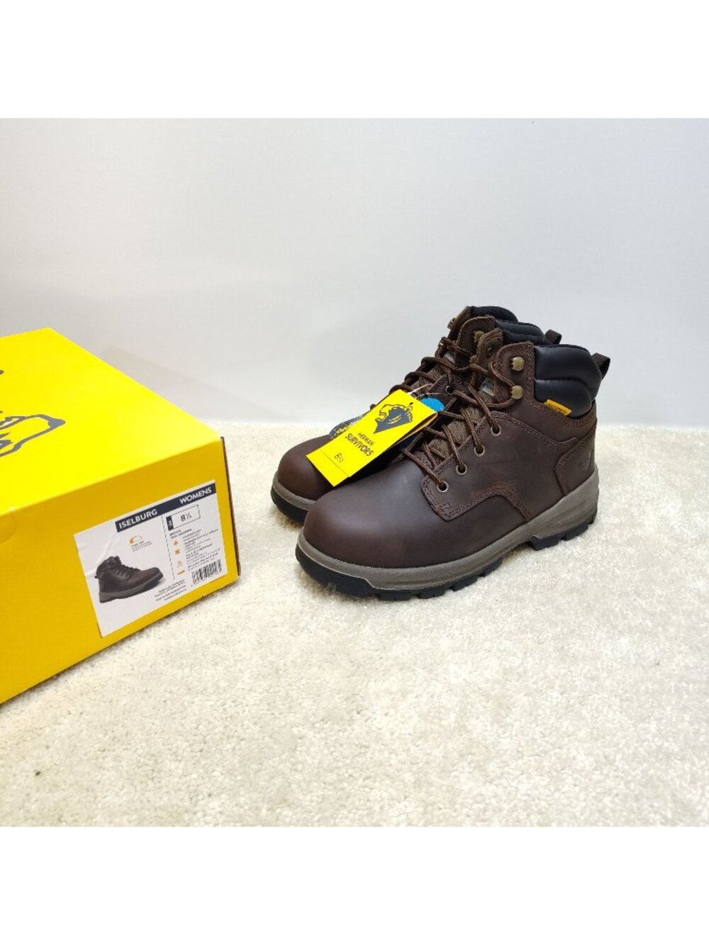 Herman Survivors Womens US 8.5 Iselburg Brown Steel Toe Waterproof Work Boot NIB